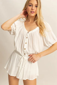 Maat Drawstring Hem Short Sleeve Top and Skort Set — thumbnail 1