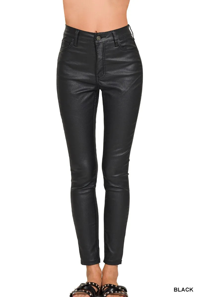 Sekhmet Faux Leather Skinny Pants — view 1