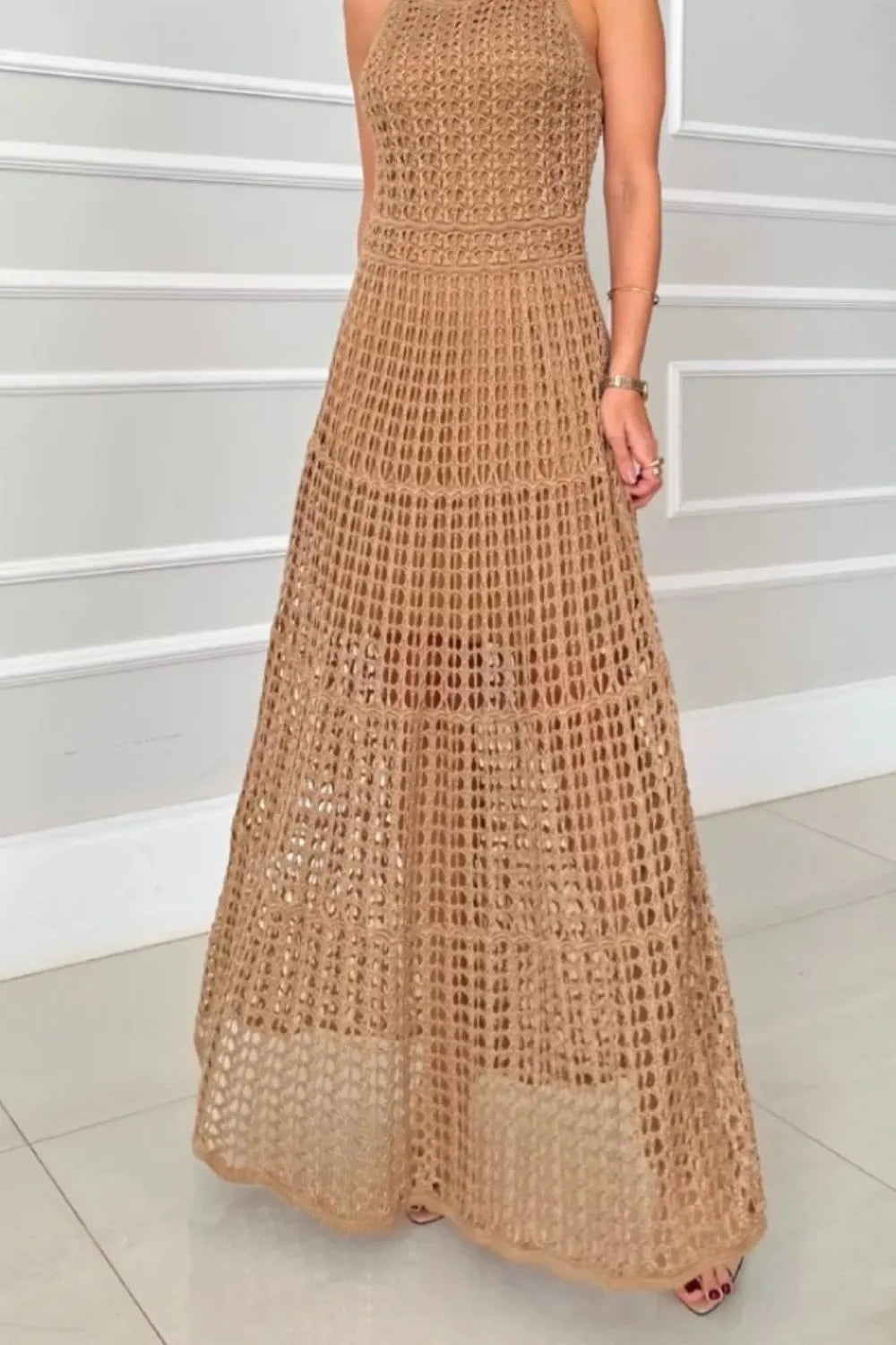 Gaia Hollowed-Out Sleeveless Maxi Dress — view 5