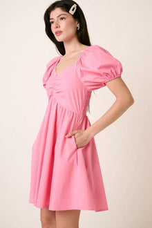 Venus Sweetheart Puff Sleeve Smocked Mini Dress — thumbnail 5