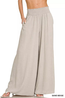 Rhea Smocked Waistband Wide Leg Lounge Pants — thumbnail 4