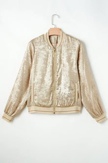 Durga Baseball Collar Zip Up Long Sleeve Jacket — thumbnail 3