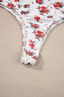 Olwen Floral Frilled Trim Spaghetti Straps Bodysuit — thumbnail 7