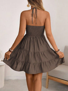 Ishtar Smocked Halter Neck Tiered Dress — thumbnail 5