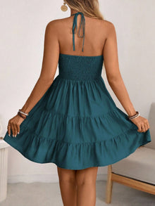 Ishtar Smocked Halter Neck Tiered Dress — thumbnail 23