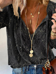 Morrigan Lace Tie-Neck Blouse — thumbnail 6
