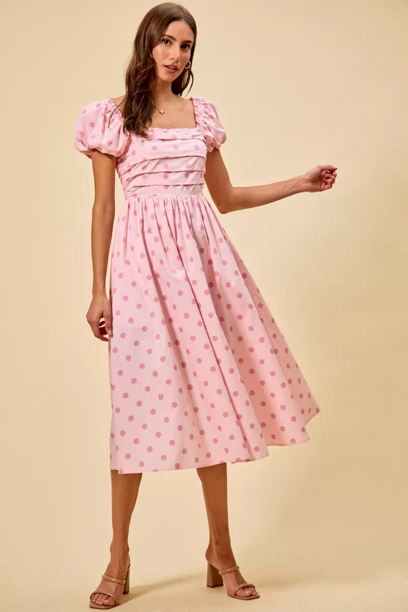 Venus Polka Dot Midi Dress — view 5