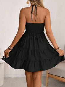 Ishtar Smocked Halter Neck Tiered Dress — thumbnail 27