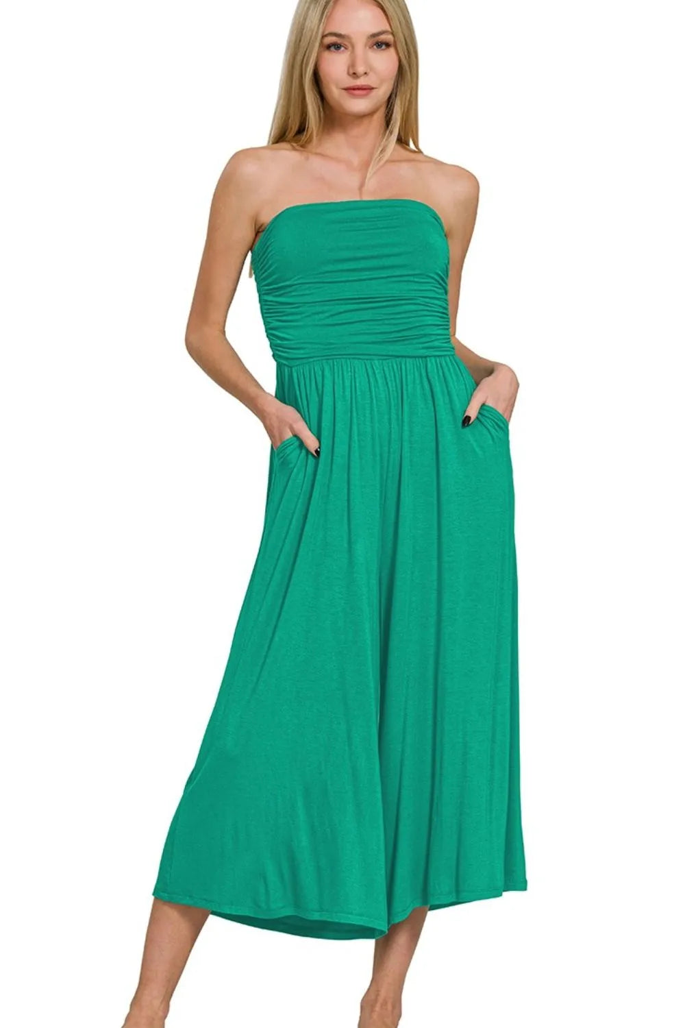 Hera Strapless Wide Leg Jumpsuit — view 1