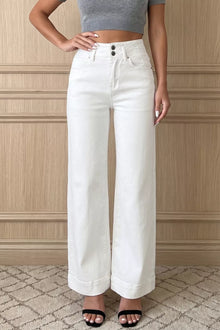 Maat 2-Button High Waist Wide Leg Jeans — thumbnail 1