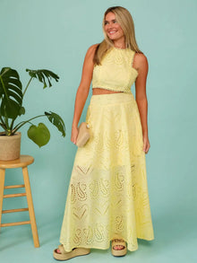 Aphrodite Eyelet Lace Top and Maxi Skirt Set — thumbnail 9