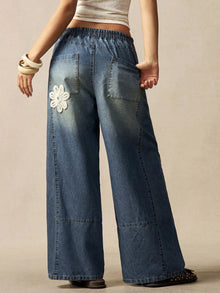 Artemis Wide-Leg Drawstring Jeans — thumbnail 3