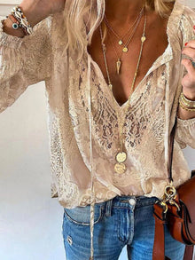 Morrigan Lace Tie-Neck Blouse — thumbnail 10