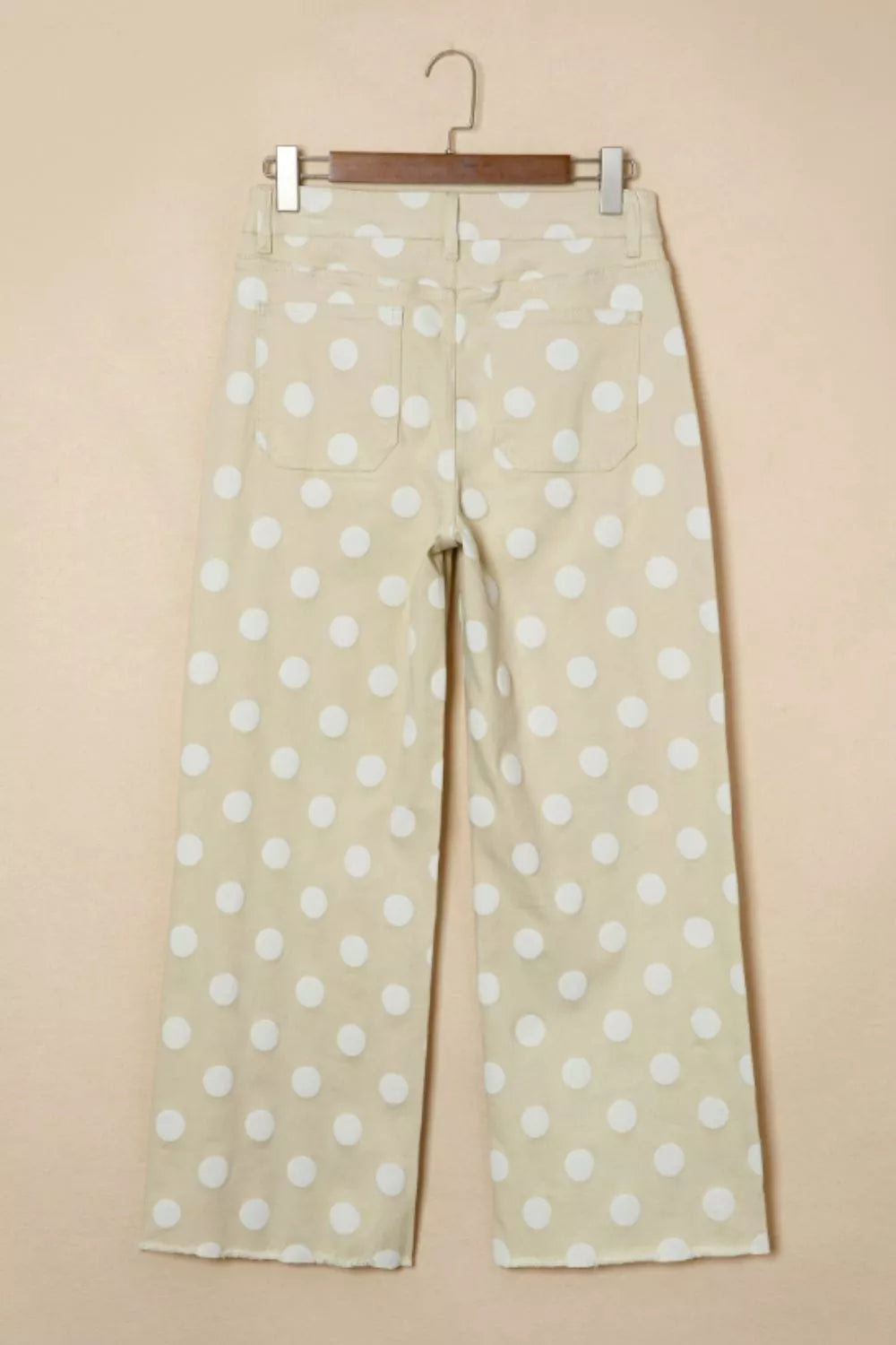 Maat Polka Dot High-Waisted Wide Leg Jeans — view 4
