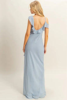 Venus Chiffon Ruffle Trim Midi Dress — thumbnail 3