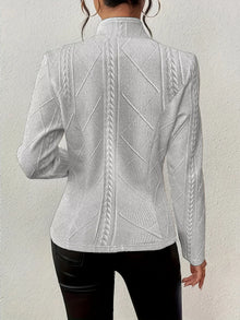 Athena Textured Knit Button-Front Blazer — thumbnail 15