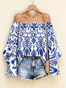 Eir Printed Off Shoulder Blouse — thumbnail 11