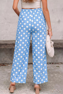 Iris Polka Dot Print Patched Pocket Mid-rise Straight Leg Pants — thumbnail 2