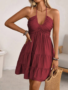 Ishtar Smocked Halter Neck Tiered Dress — thumbnail 10