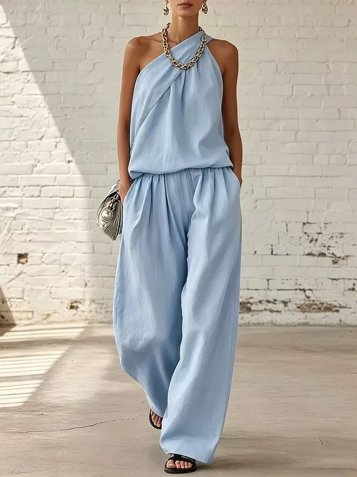 Selene Sleeveless Top and Wide-Leg Pants Set — view 8