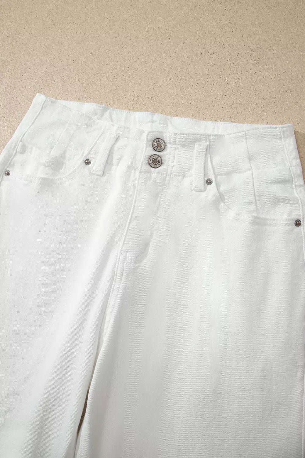 Maat 2-Button High Waist Wide Leg Jeans — view 6