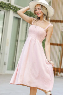 Venus Smocking Open-Back Sleeveless Midi Dress — thumbnail 7