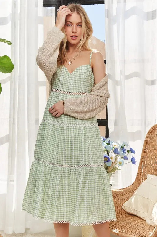 Amaterasu Gingham Detail Washed Dress — view 4
