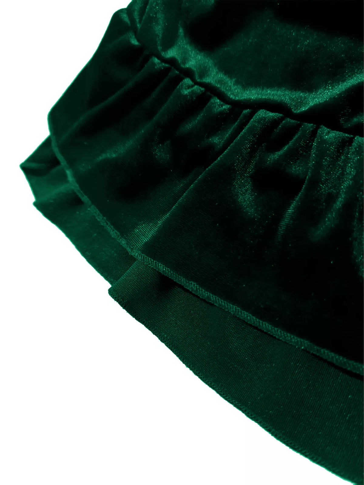 Aurora Ruffled Velvet Elastic Waist Skirt — view 14
