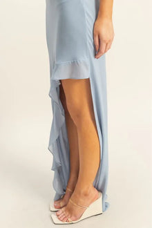 Venus Chiffon Ruffle Trim Midi Dress — thumbnail 4