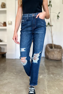Artemis High Waist Rigid Magic Heavy Destroy Straight Jeans — thumbnail 8