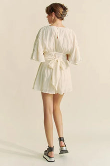 Selene Batwing Sleeve Waist Belt Romper — thumbnail 10