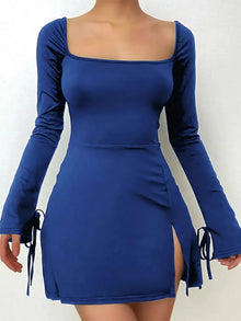 Pele Slit Flare Sleeve Mini Dress — thumbnail 6
