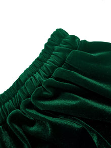 Aurora Ruffled Velvet Elastic Waist Skirt — thumbnail 13