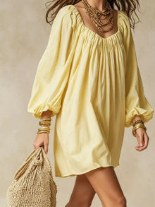 Oshun Flowy Balloon Sleeve Mini Dress — thumbnail 3