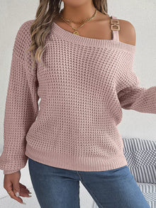 Parvati Asymmetrical Neck Long Sleeve Sweater — thumbnail 4