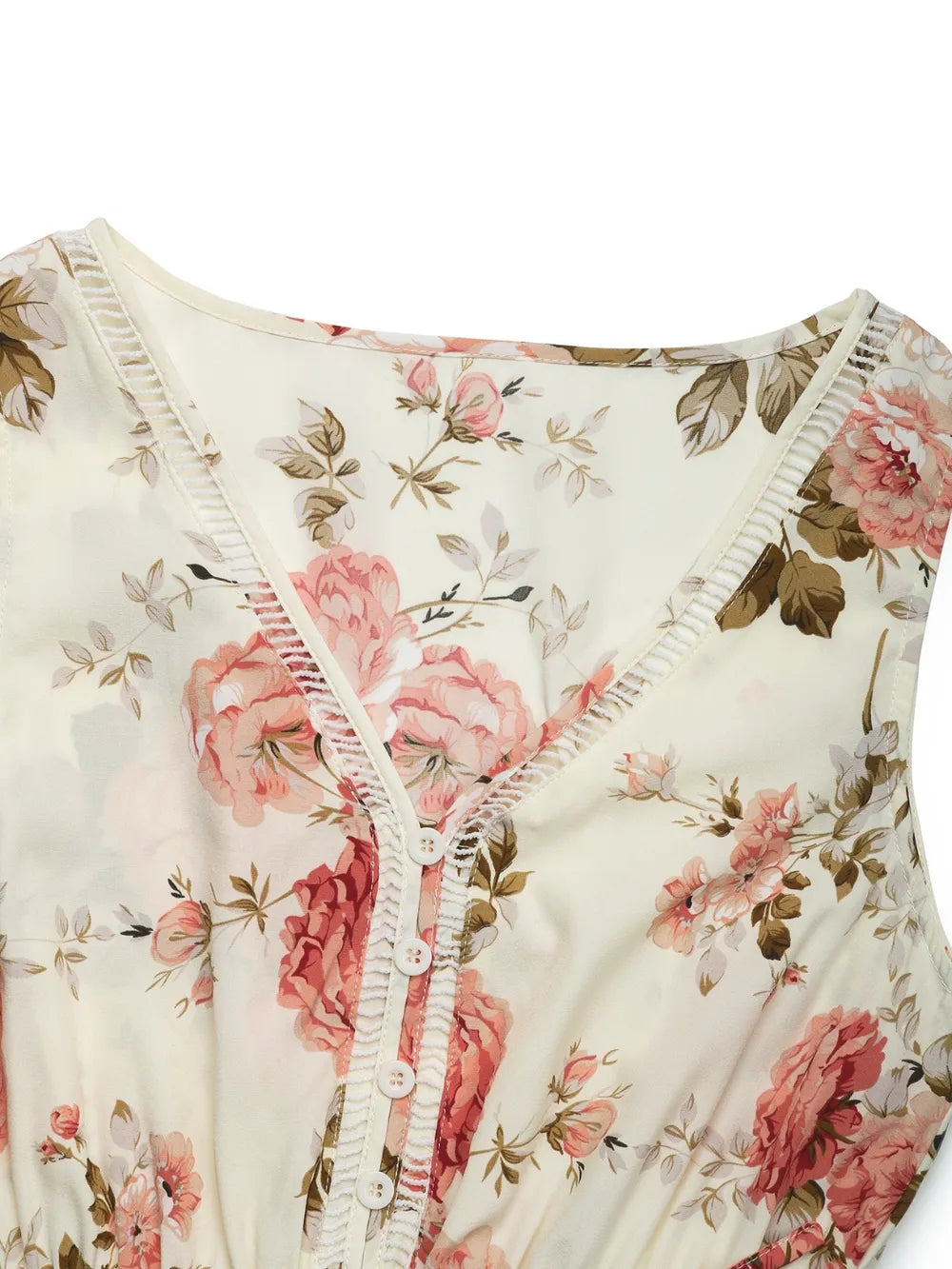Nike Printed Ruffled Hem V-Neck Sleeveless Dress — view 9