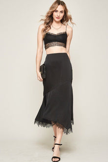 Lakshmi A Solid Woven Midi Skirt — thumbnail 1