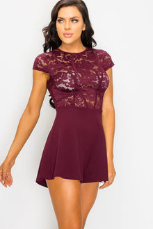 Juno Floral Sheer Lace Combo Romper — thumbnail 5