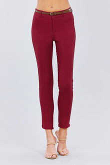 Juno Belted Textured Long Pants — thumbnail 1