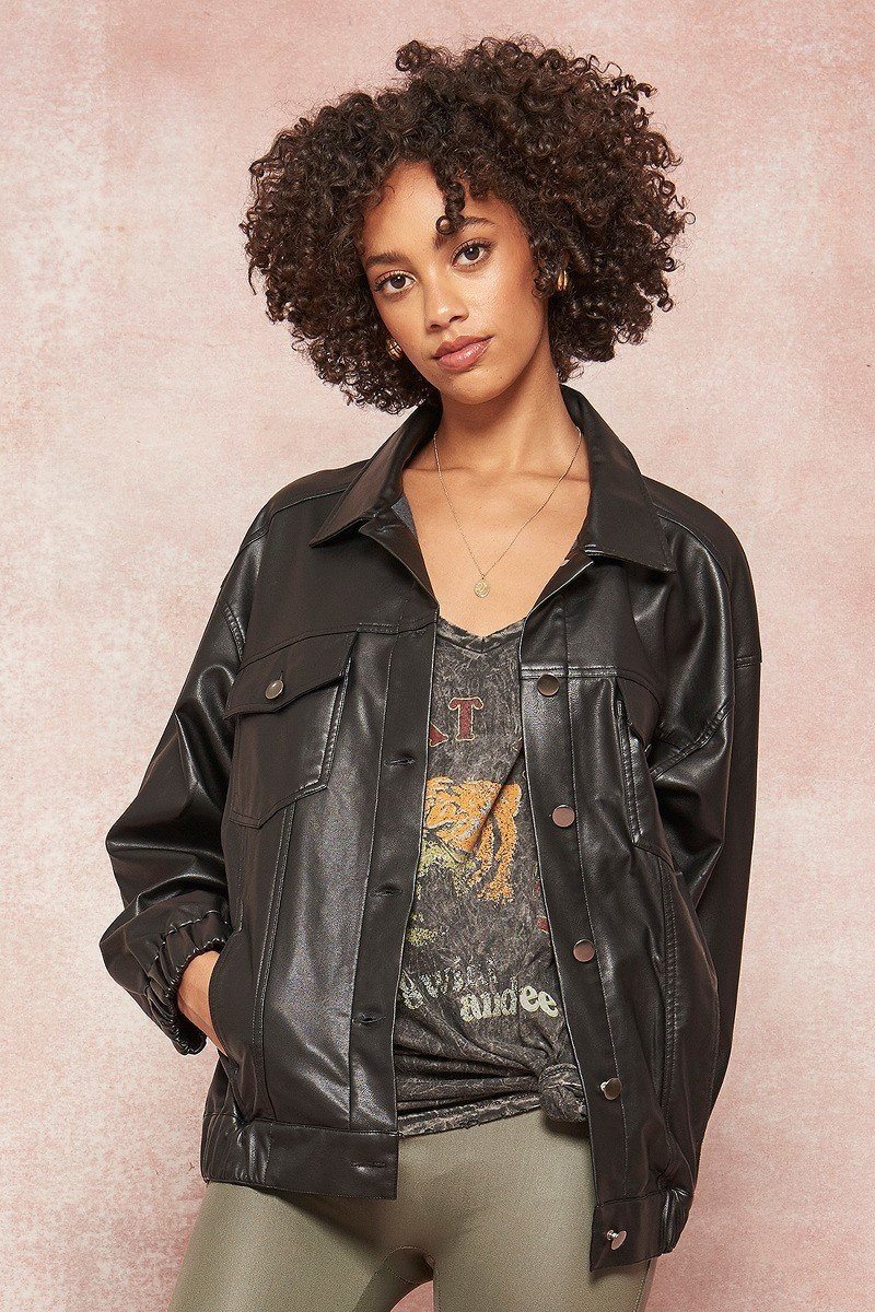 Sekhmet A Faux Leather Jacket — view 1