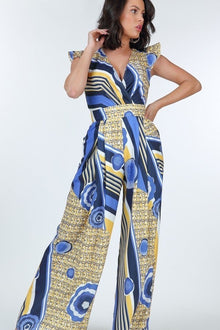 Oshun Ruffle Sleeve Surplice Jumpsuit — thumbnail 2