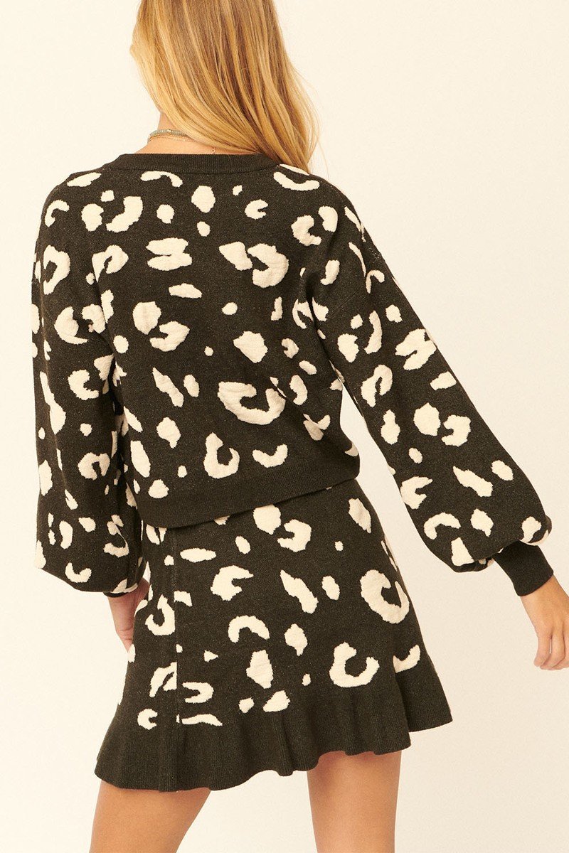 Vesta A Leopard Print Pullover Sweater — view 4