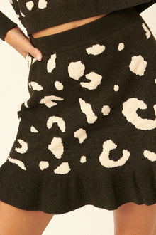 Fortuna A Leopard-print Knit Mini Skirt — thumbnail 4