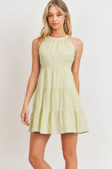Juno Roundneck Sleeveless Dotted Swiss Dress — thumbnail 1