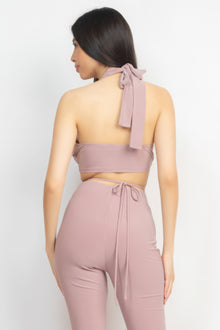 Nike Solid Halter Top And Elastic Leggings Set — thumbnail 5