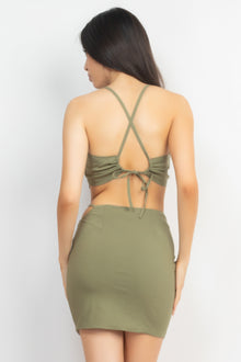Inanna Asymmetrical Cross Back Top & Skirts Set — thumbnail 5