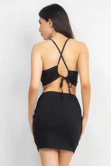 Kali Asymmetrical Cross Back Top & Skirts Set — thumbnail 5