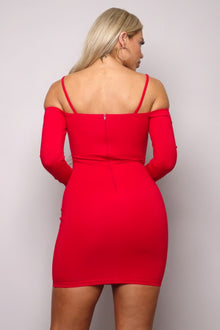 Lakshmi Long Sleeve Cuff Front Strap Mini Dress — thumbnail 4