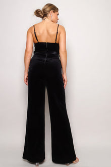 Nyx Samba Rhinestone Belt Velvet Jumpsuit — thumbnail 4