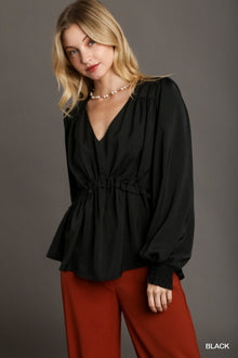 Nyx Nyx Satin Ruffle Top — thumbnail 1